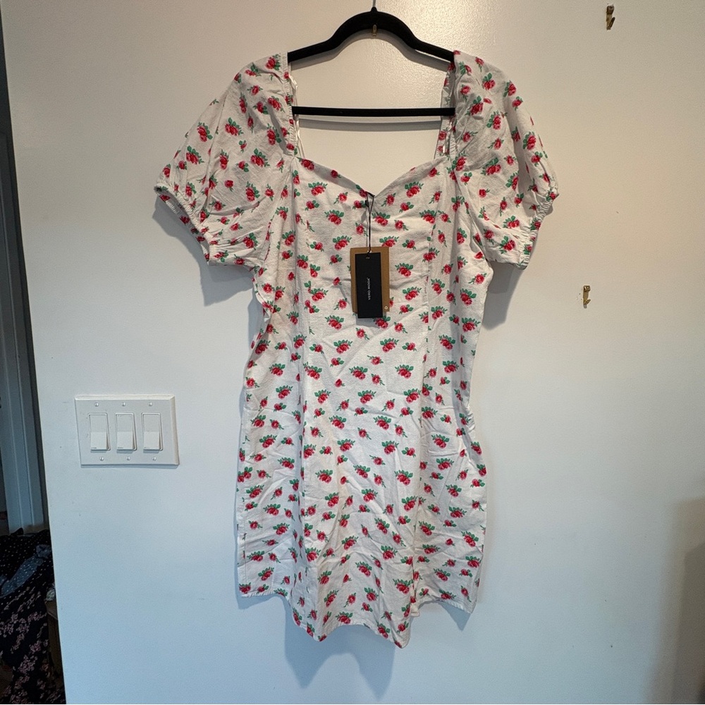 Vero Moda White Floral Mini Dress